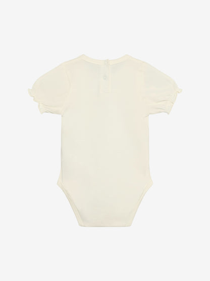Strampler Kurzarm - Baumwolle - Eggnog - Body SS Embroidery - En Fant