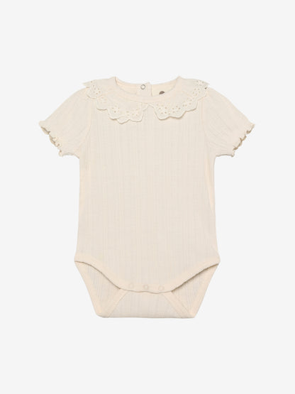 Pointelle-Strampler mit Kragen – Kurzarm – Baumwolle – Body LS Pointelle – En Fant