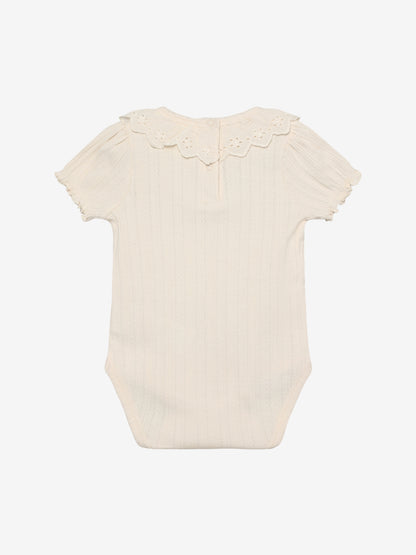 Pointelle-Strampler mit Kragen – Kurzarm – Baumwolle – Body LS Pointelle – En Fant