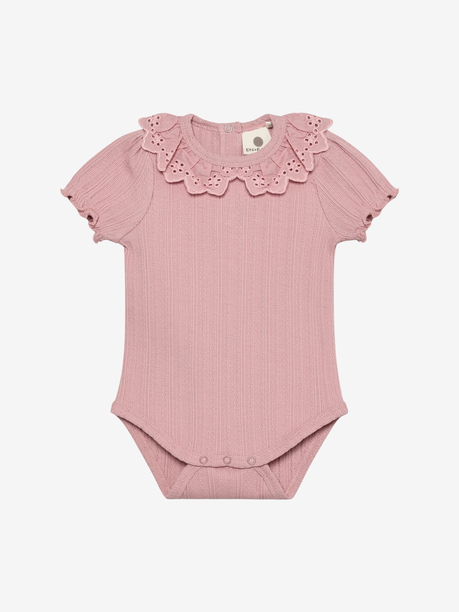 Pointelle romper met kraagje - Korte mouw - Katoen - Body LS Pointelle - En Fant - voorkant - afbeelding 2
