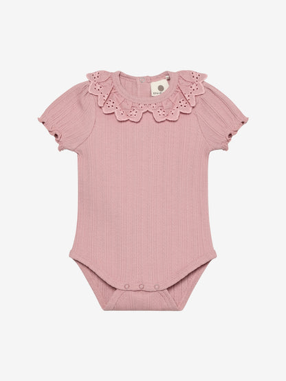 Pointelle-Strampler mit Kragen – Kurzarm – Baumwolle – Body LS Pointelle – En Fant