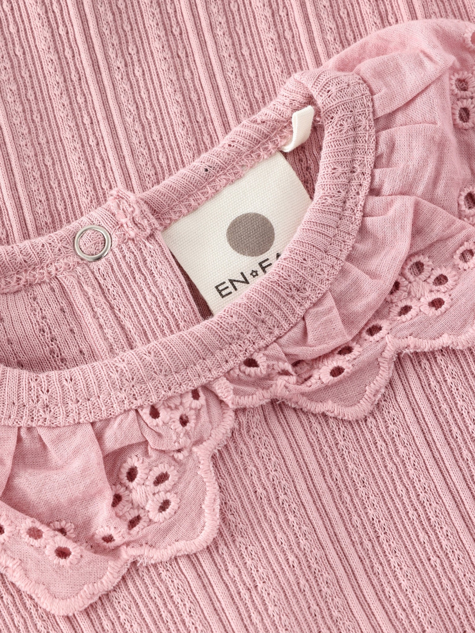 Pointelle romper met kraagje - Korte mouw - Katoen - Body LS Pointelle - En Fant - voorkant - afbeelding 5