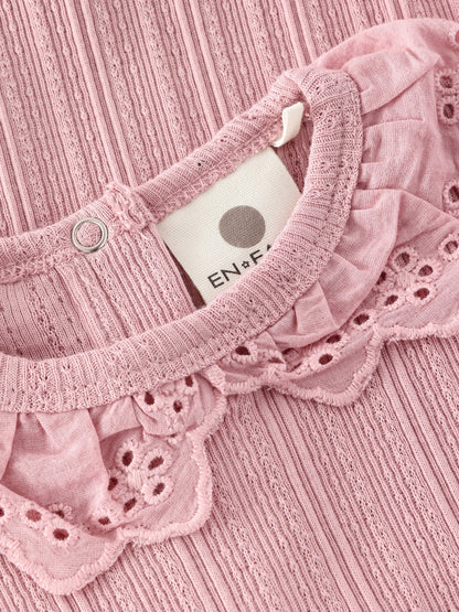 Pointelle-Strampler mit Kragen – Kurzarm – Baumwolle – Body LS Pointelle – En Fant