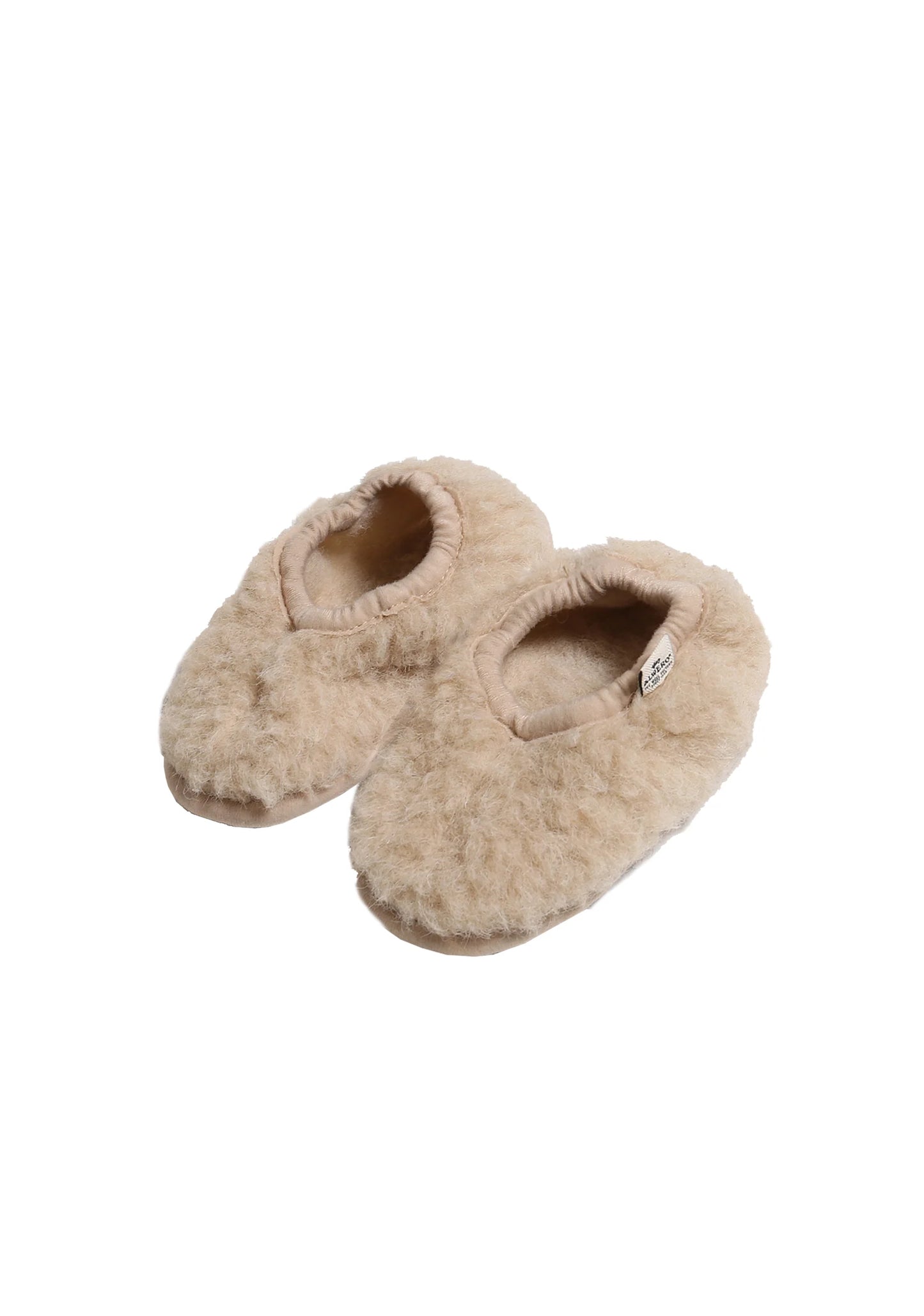 Wollen slofjes - Cloudet junior - Beige - Alwero