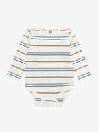 Romper lange mouw - Biologisch katoen - Egret/Gestreept - Body LS Stripe - En Fant - voorkant