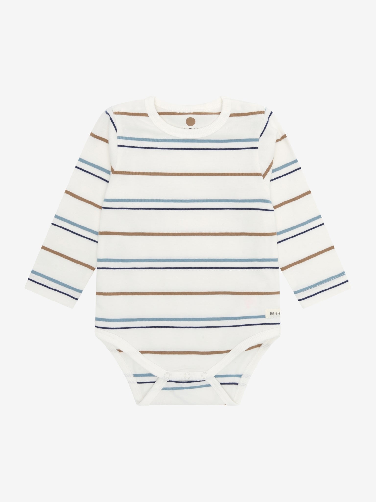 Romper lange mouw - Biologisch katoen - Egret/Gestreept - Body LS Stripe - En Fant - voorkant