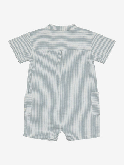 Playsuit Musselin Streifen - Kurzarm Jumpsuit - Bio-Baumwoll Musselin - En Fant