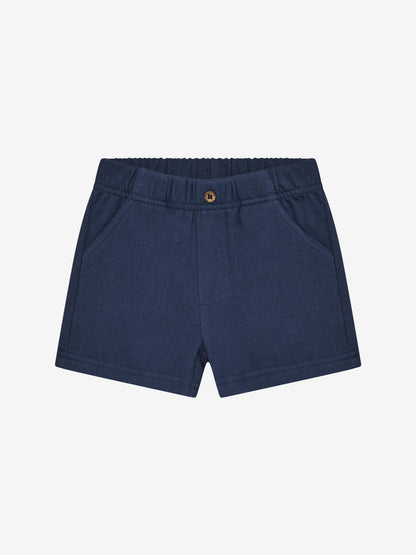 Kurze Hose - Baumwoll-Musselin & Sweat - Medieval Blue - Shorts Muslin - En Fant