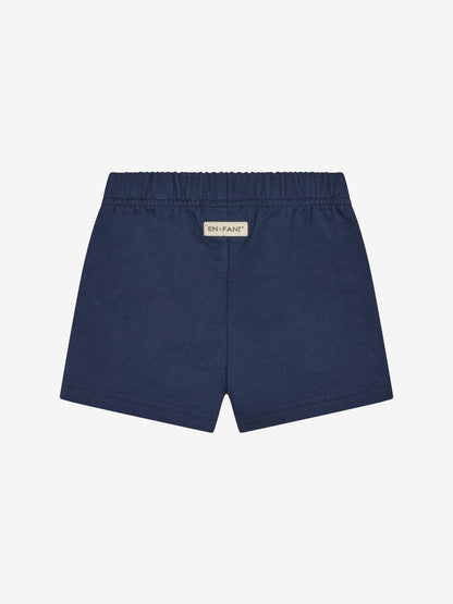 Kurze Hose - Baumwoll-Musselin & Sweat - Medieval Blue - Shorts Muslin - En Fant