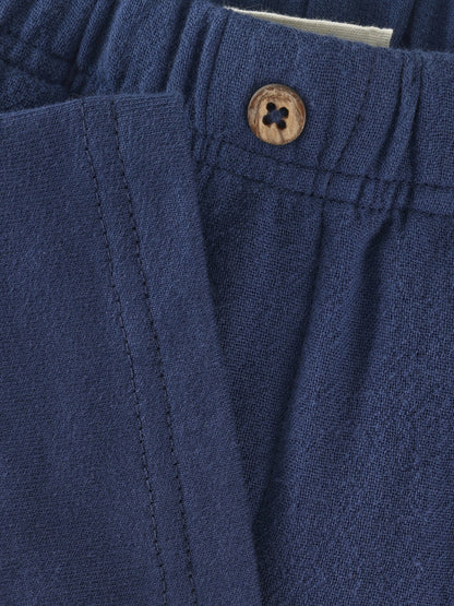 Kurze Hose - Baumwoll-Musselin & Sweat - Medieval Blue - Shorts Muslin - En Fant