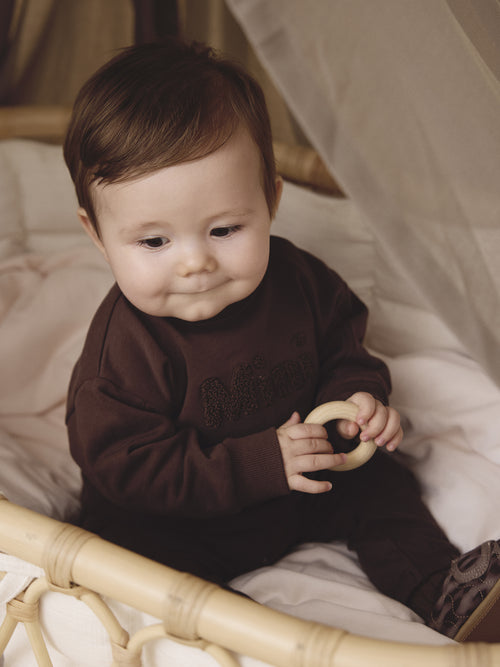 Babypullover Mini - Baumwolle - Chestnut - En Fant