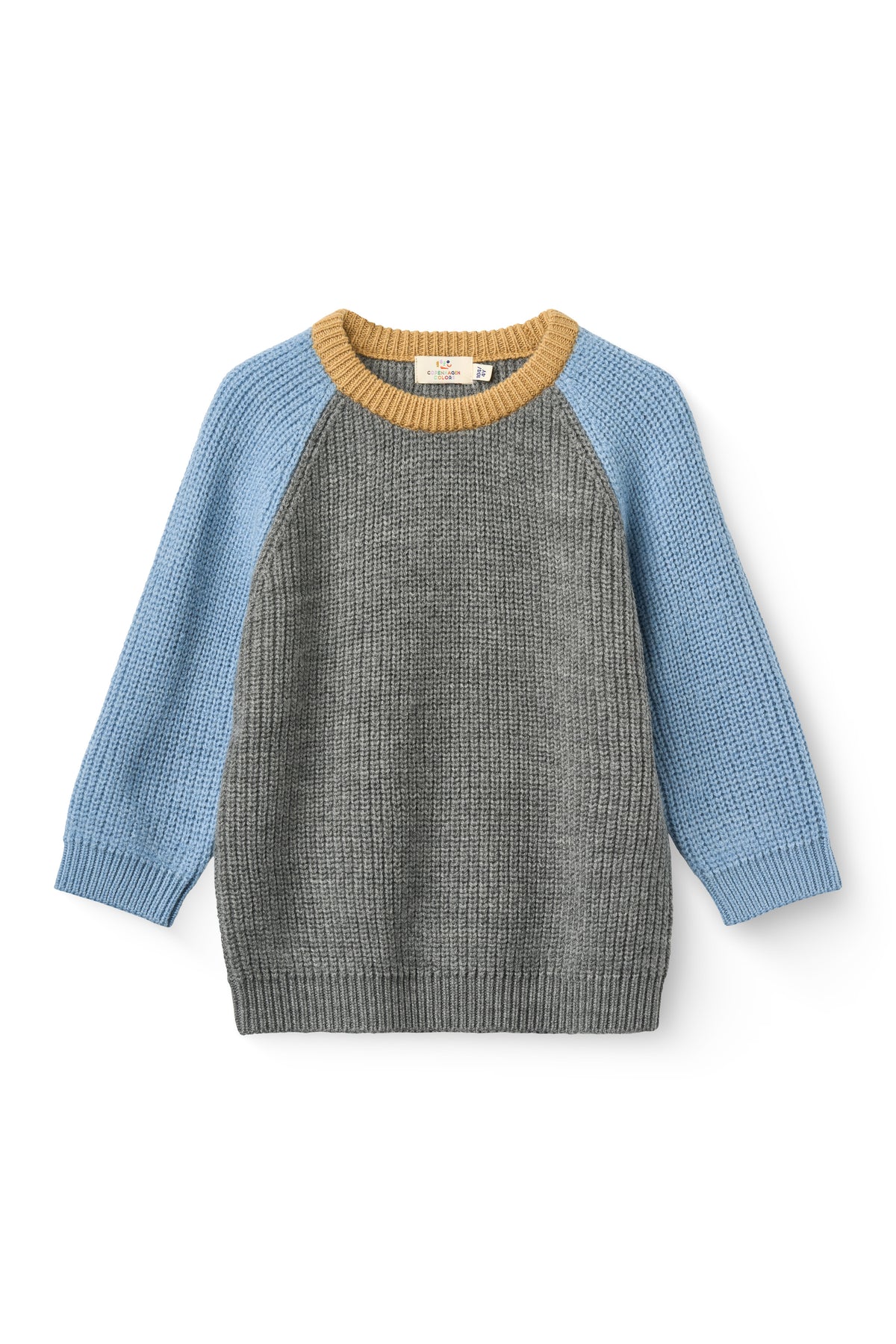 Pull côtelé en mérinos - Gris Mel Comb - 100 % laine mérinos - Copenhagen Colors - devant