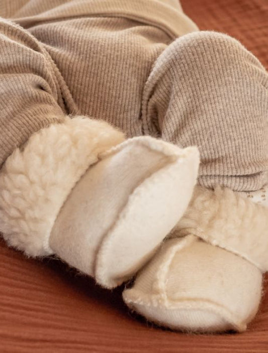 Wollen slofjes Melo - Scheerwol - Alwero