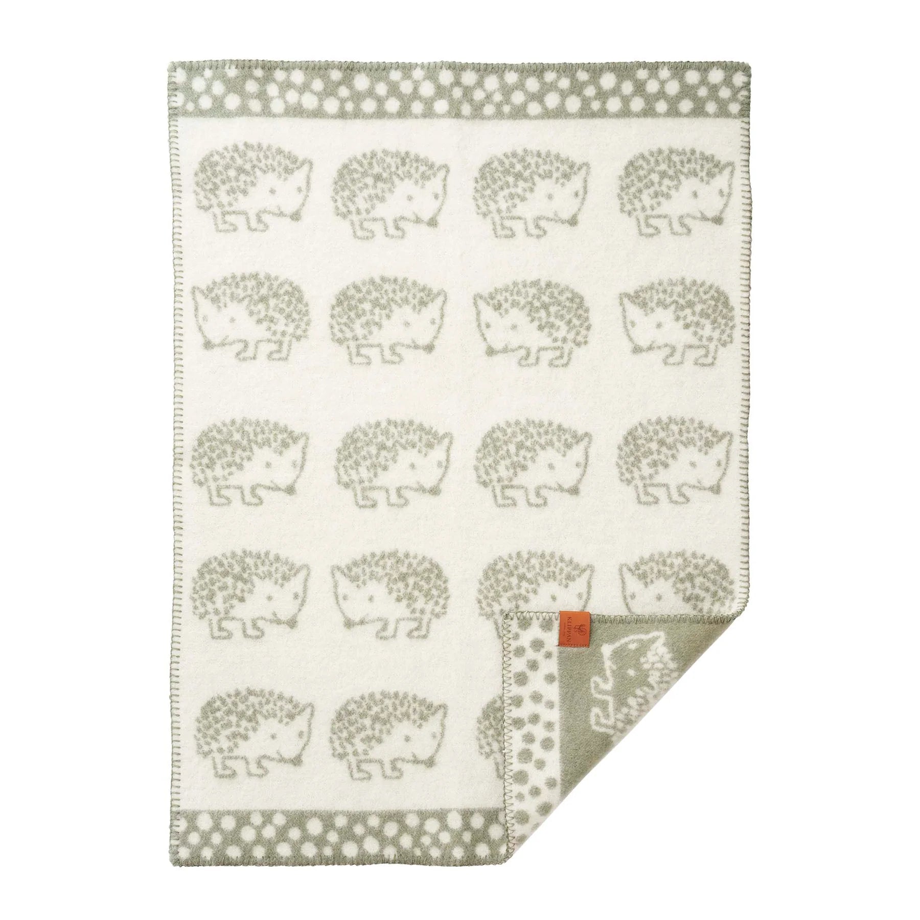 Baby wiegdeken Hedgehog - Gerecyclede wol & biologische lamswol - Green - Klippan Yllefabrik (Copy)