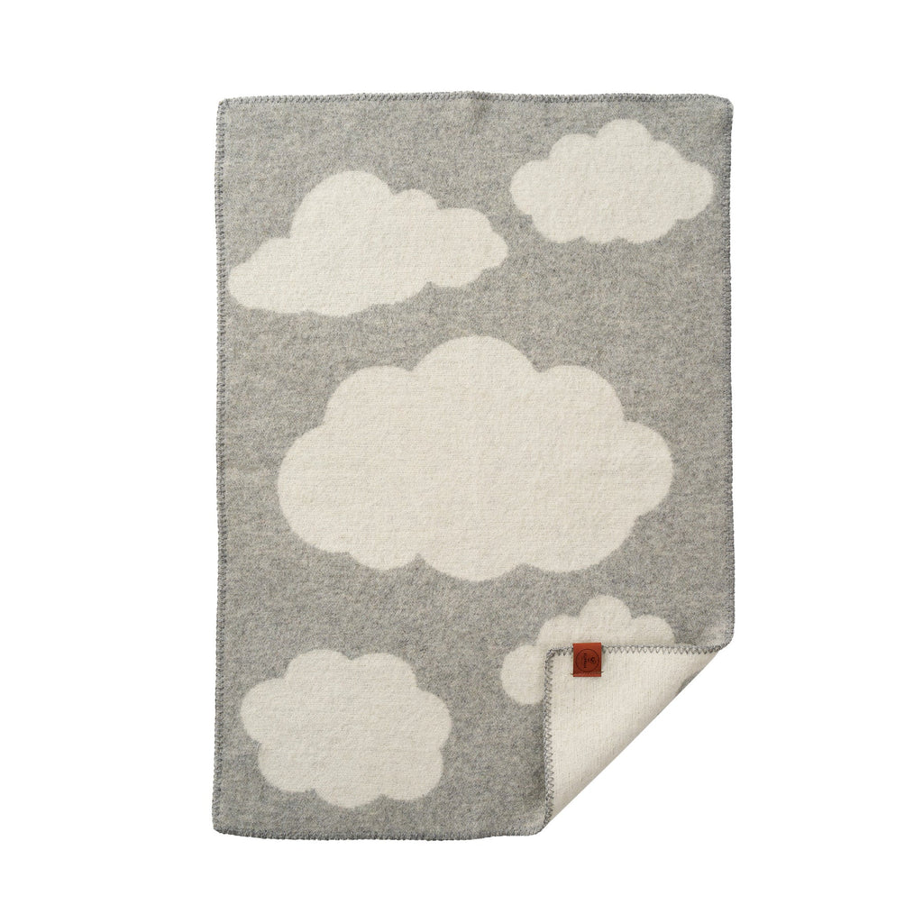Wool baby blanket - Cloudy Day – Recycled wool & lambswool – Klippan