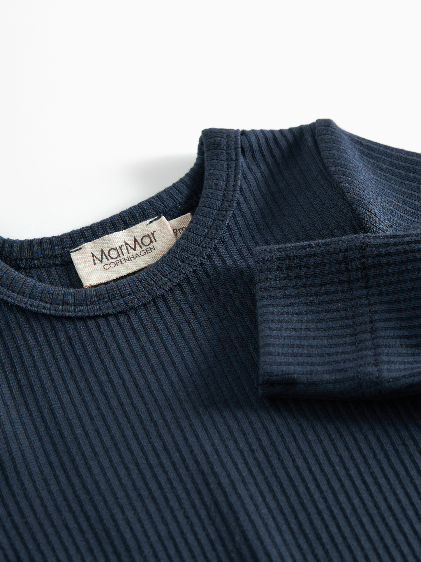 MarMar Copenhagen - Plain Body Modal - Baby Romper met lange mouwen - Blue
