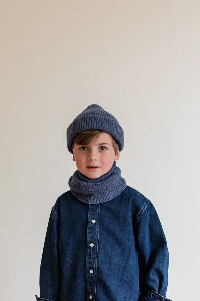 Tube scarf Gigi - 100% extra fine Italian merino wool - White