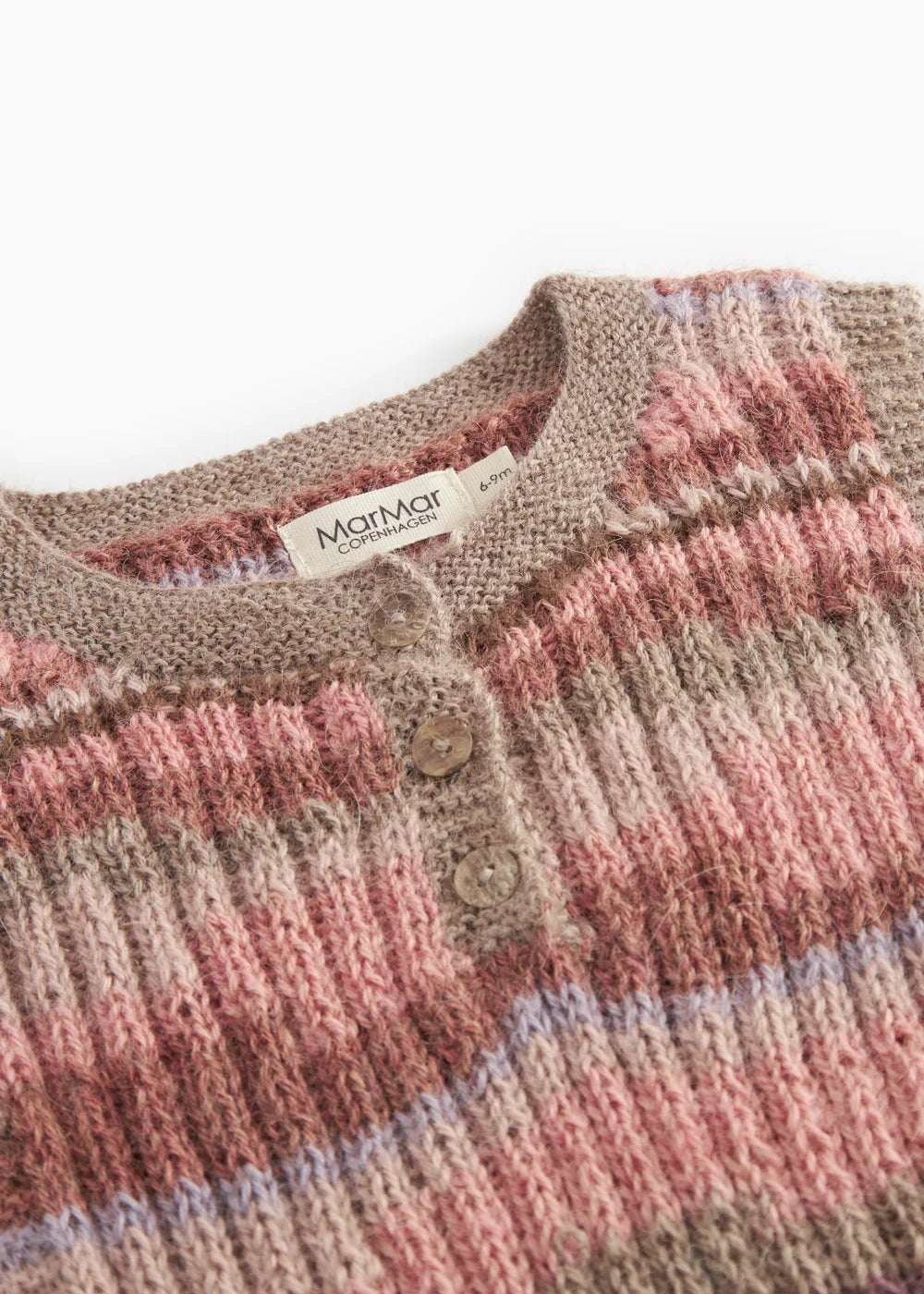 Handgebreide spencer - Talvar Multicolour Girl – 100% alpaca – MarMar Copenhagen