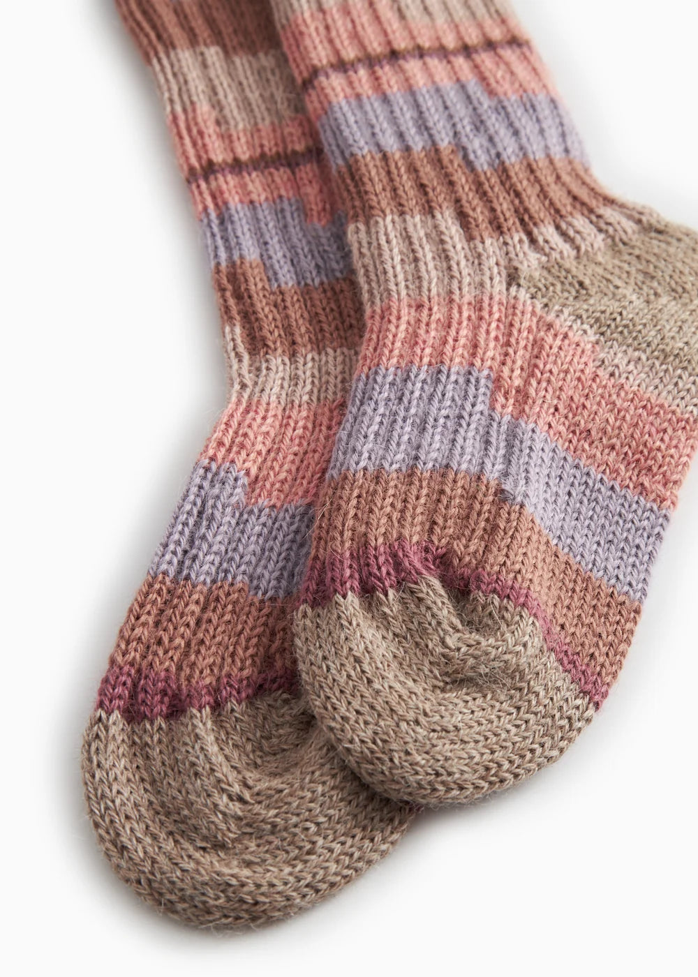 Handgebreide alpaca sokken - Azusa Multicolour Girl – 100% alpaca – MarMar Copenhagen