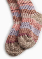 Handgebreide alpaca sokken - Azusa Multicolour Girl – 100% alpaca – MarMar Copenhagen