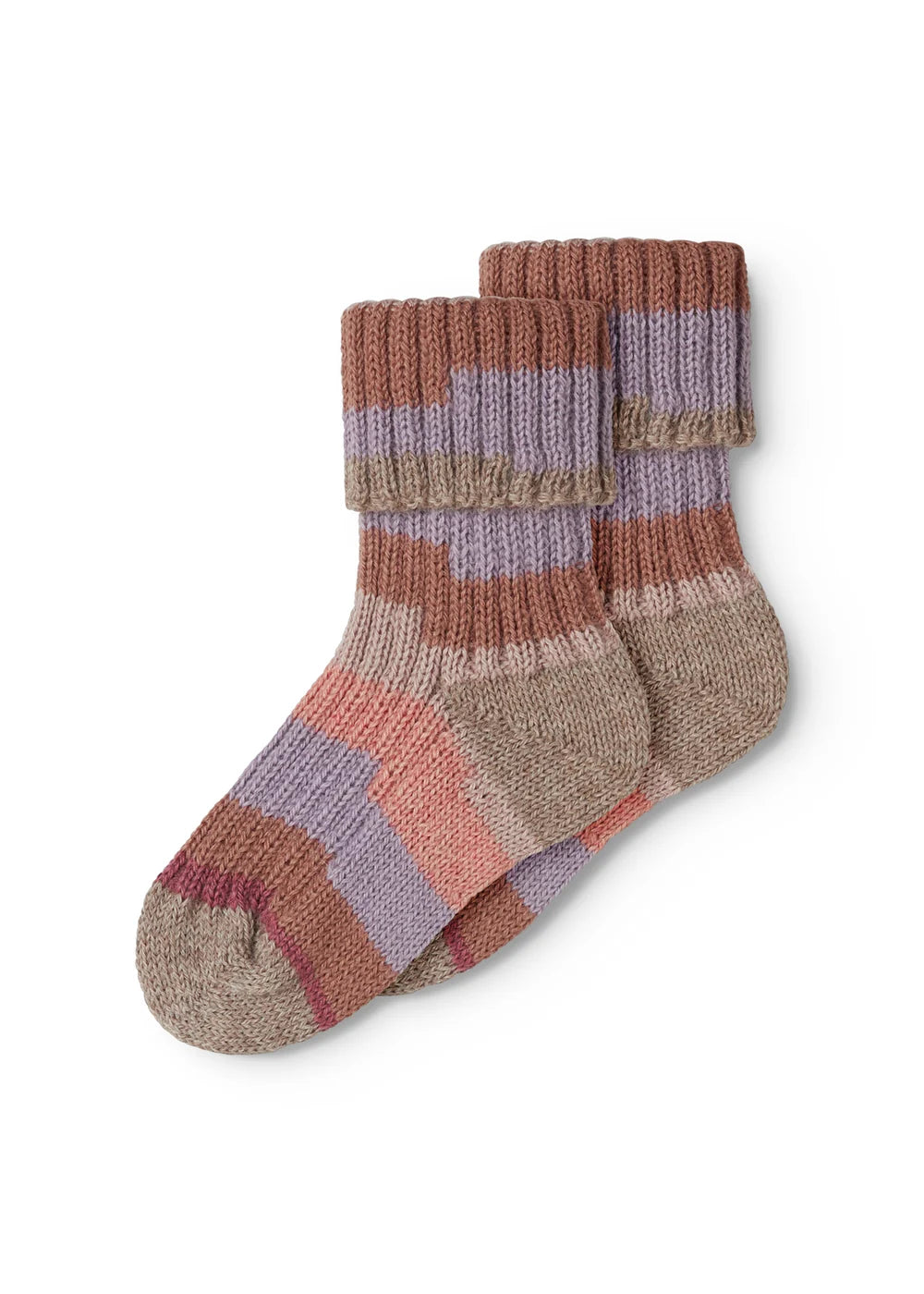 Handgebreide alpaca sokken - Azusa Multicolour Girl – 100% alpaca – MarMar Copenhagen