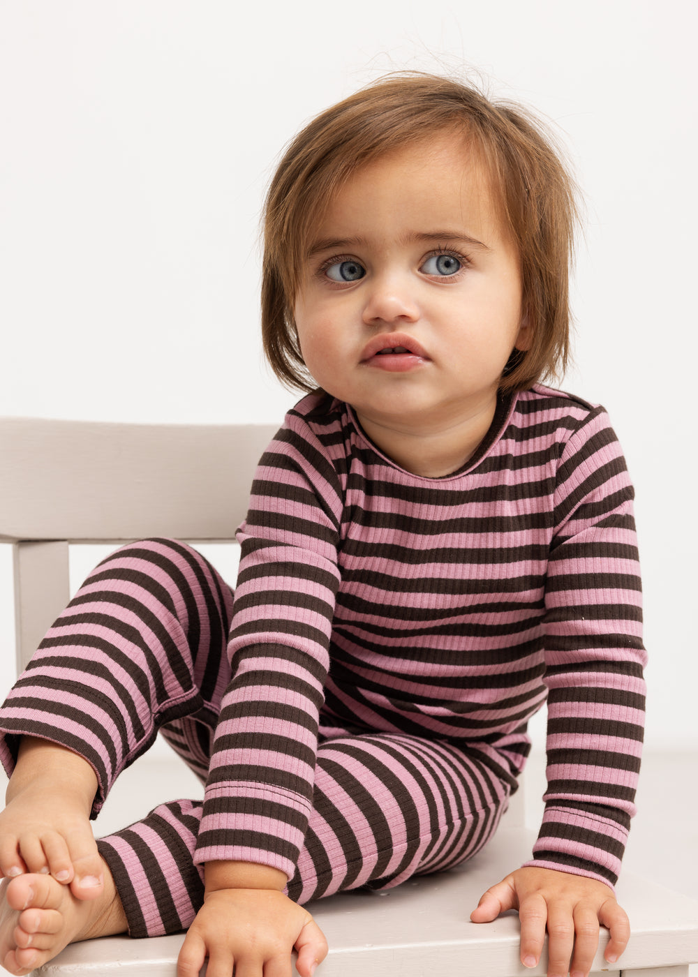 Plain Body LS - Gestreepte romper Heather Stripe –Biologisch katoen & modal – MarMar Copenhage