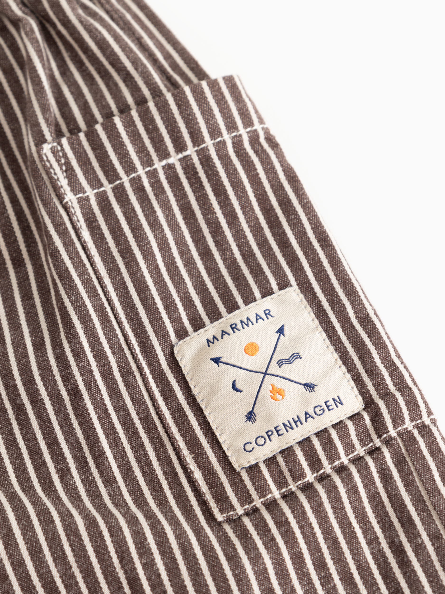 Broek Panto - Soft denim - Dark Brownie Stripe - MarMar Copenhagen - productfoto - afbeelding 5