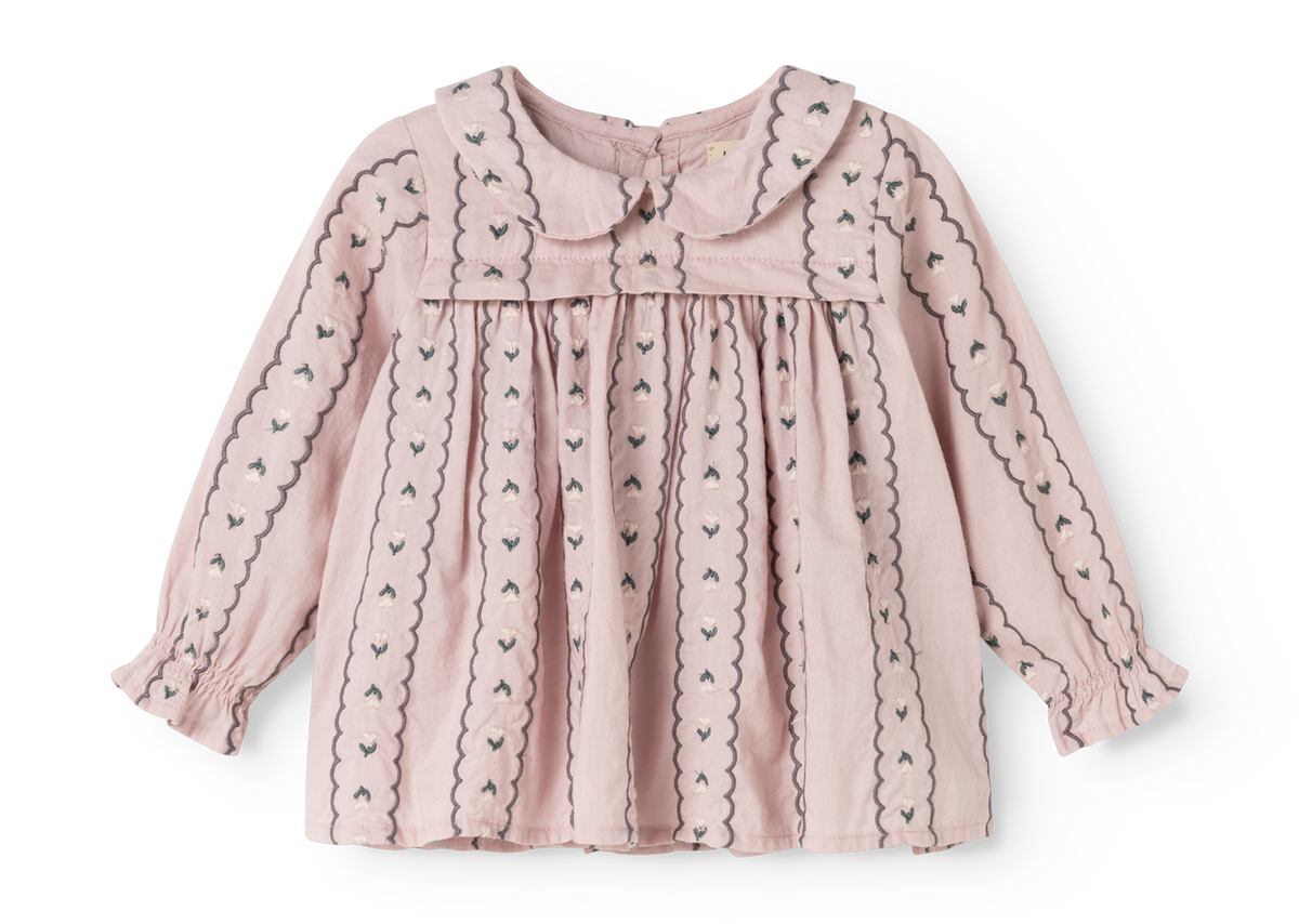 Blouse Tora – Dusty Purple Bloom – Light Embroidery – MarMar Copenhagen
