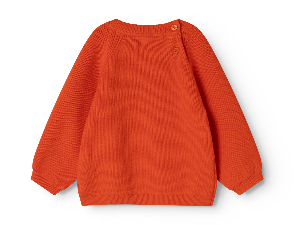 Gebreide babytrui Torin B - Biologisch katoen - Grapefruit - MarMar Copenhagen - productfoto - afbeelding 8