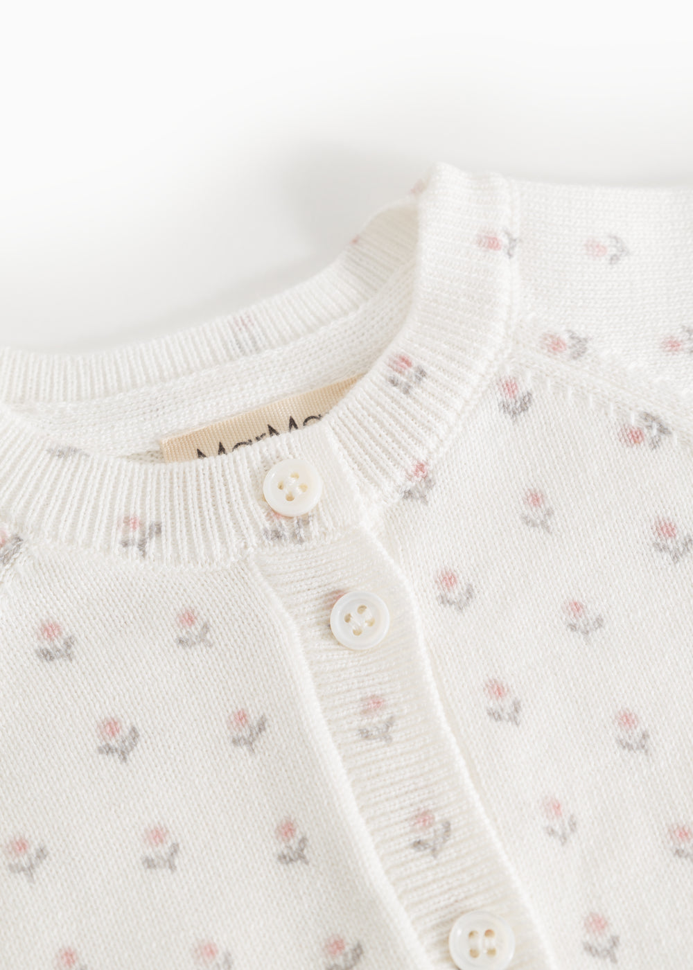 Gebreid babyvestje Taki Flower Stripe – Biologisch katoen & modal – MarMar Copenhagen