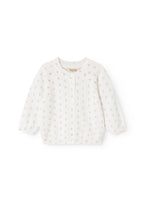 Gebreid babyvestje Taki Flower Stripe – Biologisch katoen & modal – MarMar Copenhagen