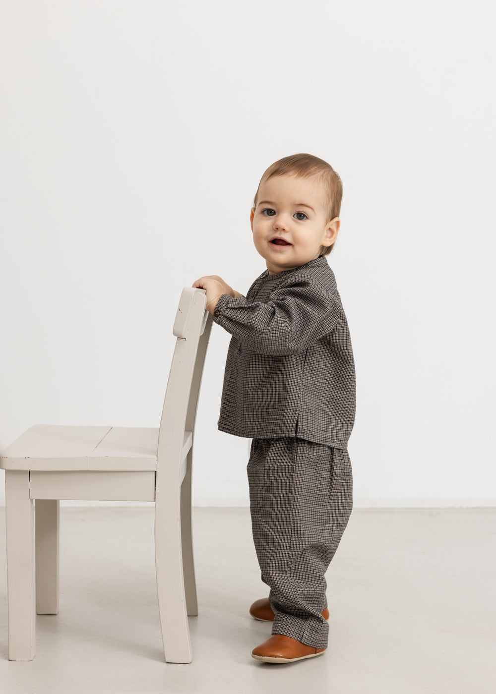 Panto Trousers – Structured Cotton – Check – MarMar Copenhagen