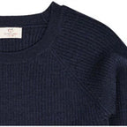 Gebreide Baby Trui - Merino Classic Rib Knit - Navy Blue - Copenhagen Colors - voorkant