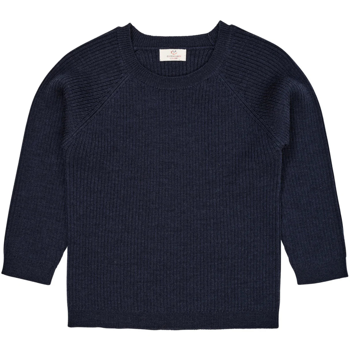 Gebreide Baby Trui - Merino Classic Rib Knit - Navy Blue - Copenhagen Colors
