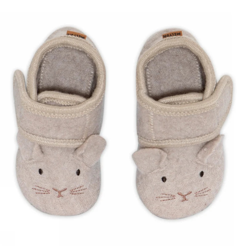 Mouse Wool Slippers – Wool kids' slippers with suede sole – Mice – MELTON