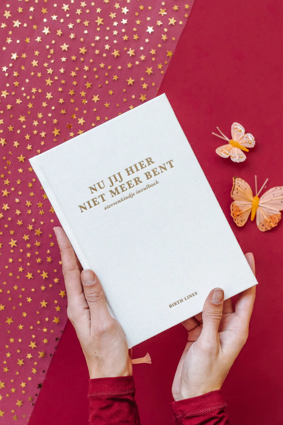 Nu jij hier niet meer bent – Livre du souvenir et carnet pour votre bébé étoile – Birth Lines