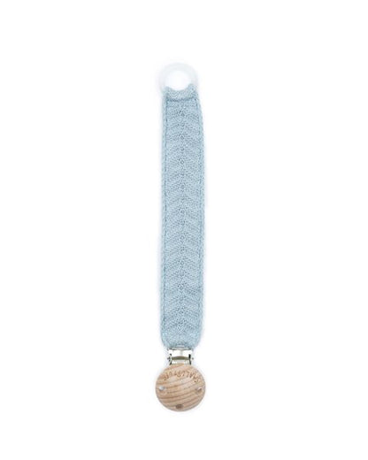 Knitted pacifier cord - Organic cotton - Herringbone pattern/Fish bone - SmallStuff