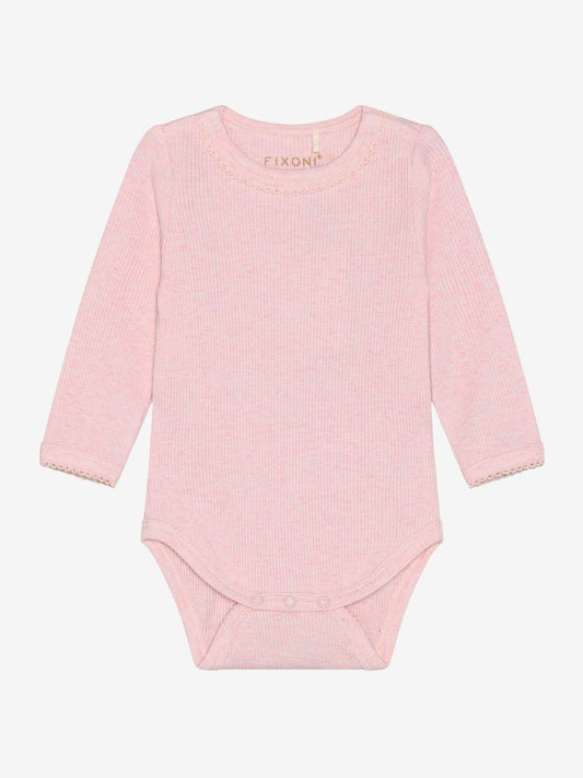 Romper - Modal/katoen - Roze/Bleached Mauve Melange - Fixoni