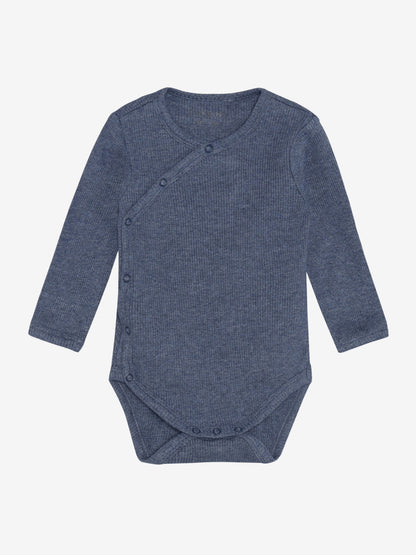 Wickelbody - Modal/Baumwolle - Dunkelblau/Vintage Indigo Melange - Fixoni