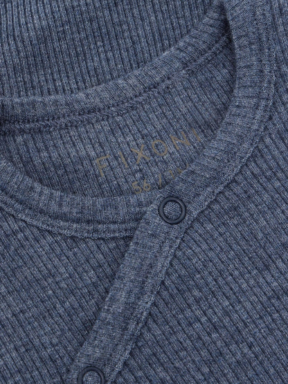 Wickelbody - Modal/Baumwolle - Dunkelblau/Vintage Indigo Melange - Fixoni