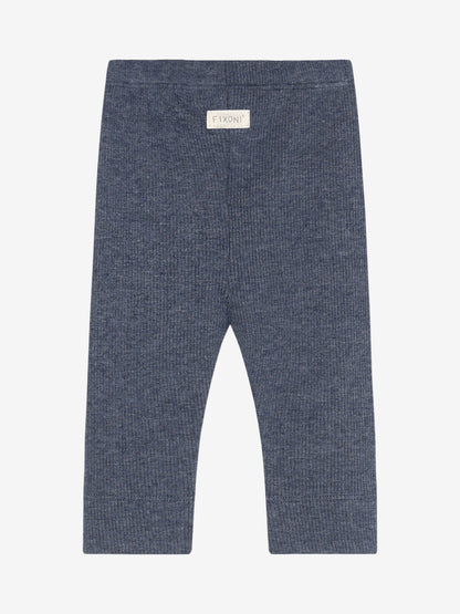Legging - Modal/katoen - Donkerblauw/Vintage Indigo Melange - Fixoni