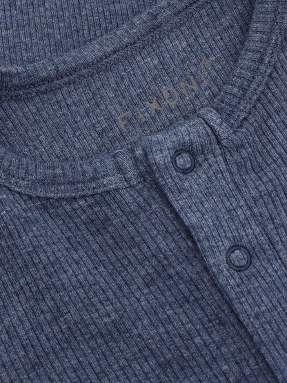 Strampler - Modal/Baumwolle - Dunkelblau/Vintage Indigo Melange - Fixoni