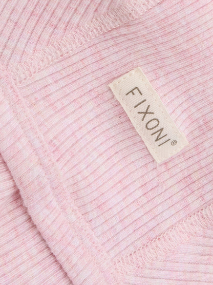 Babymütze - Helm-Mütze - Modal/Baumwolle - Rosa/Bleached Mauve Melange - Fixoni
