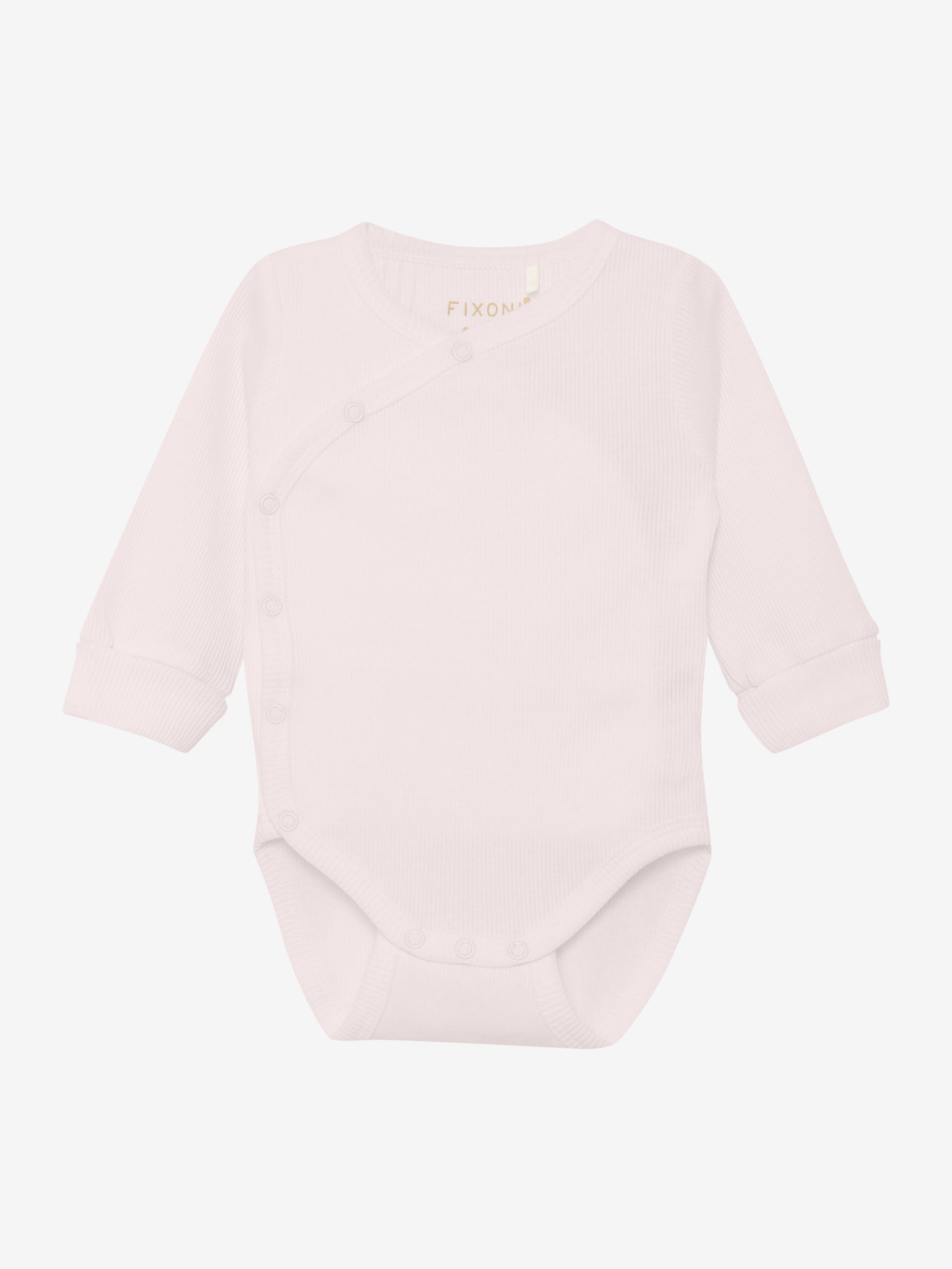 Overslagromper - Biologisch katoen - Wrap Body Long Sleeve - Hushed Violet - GOTS - Fixoni - voorkant