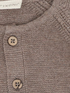 Gebreid vestje - Biologisch katoen - Mountain Trail Melange - Fixoni - close up