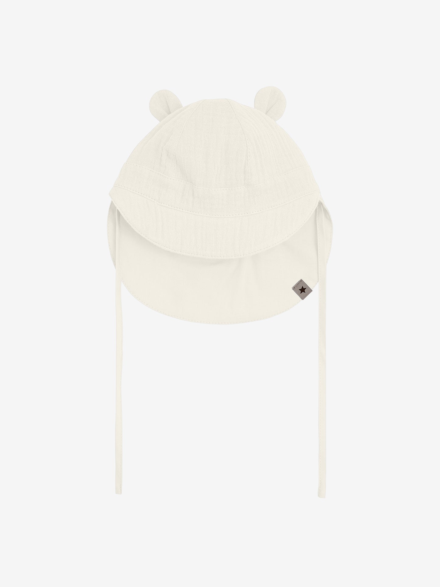 Baby zonnehoedje met oortjes - Katoen mousseline - HutteliHut