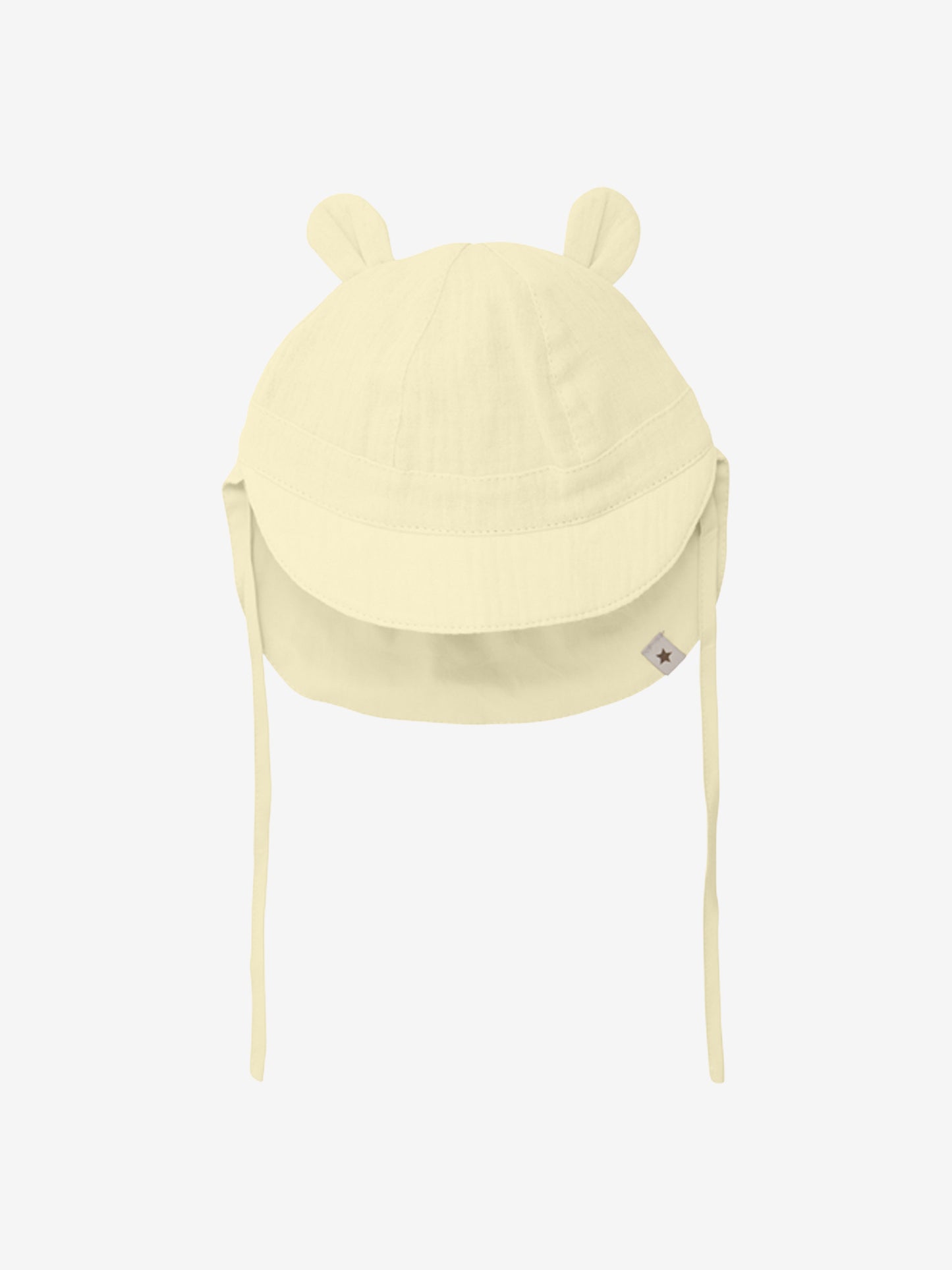 Baby zonnehoedje met oortjes - Katoen mousseline - HutteliHut