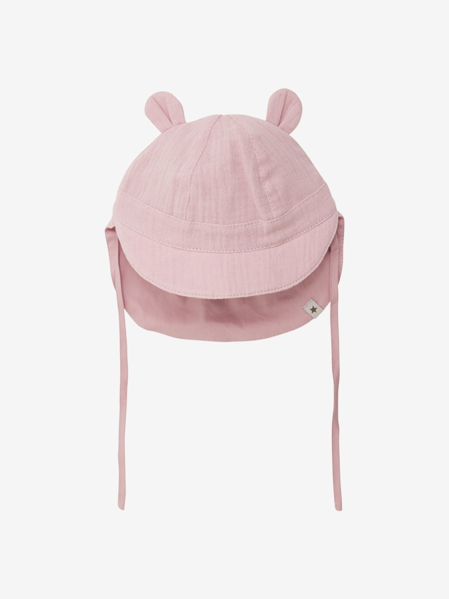 Baby zonnehoedje met oortjes - Katoen mousseline - HutteliHut