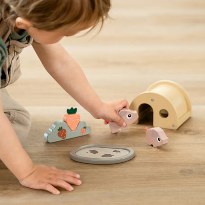 Houten boerderij set - Tiny farm play set - Pigee - Colour mix - Done by Deer