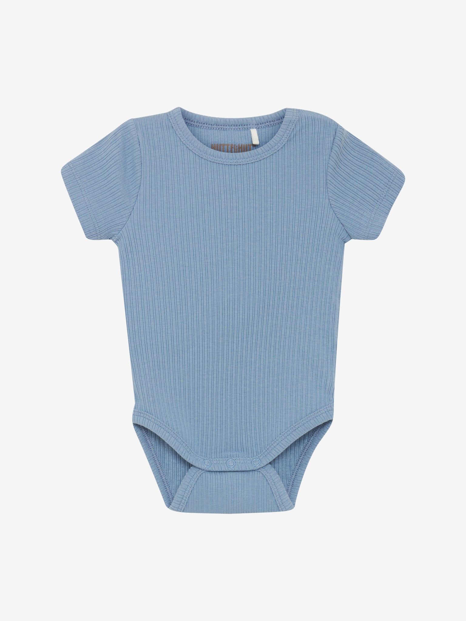 Romper korte mouw - Katoen & Modal mix - Windward Blue - Body SS Rib - Huttelihut - voorkant